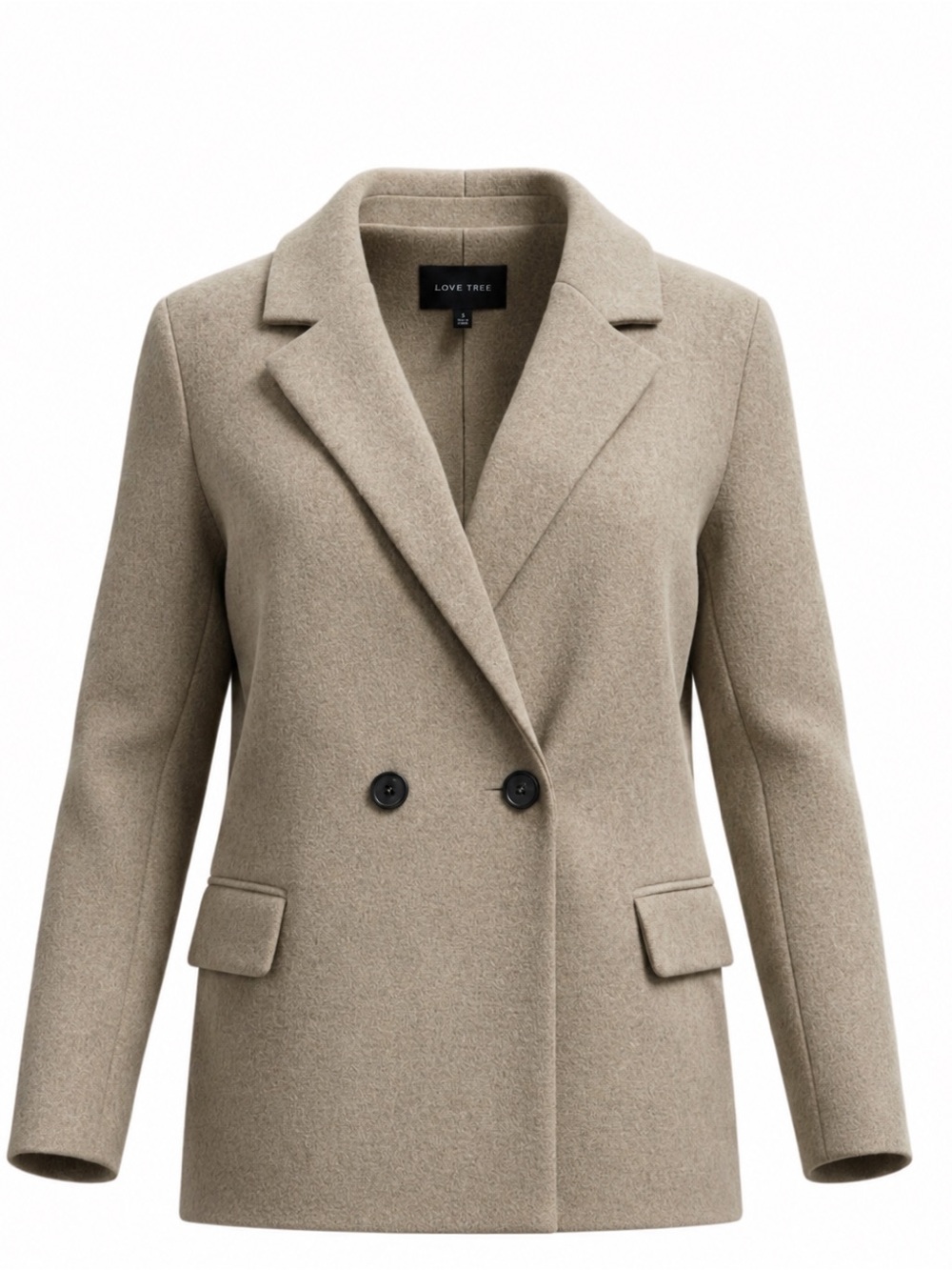 Double Button Blazer Pea Coat
